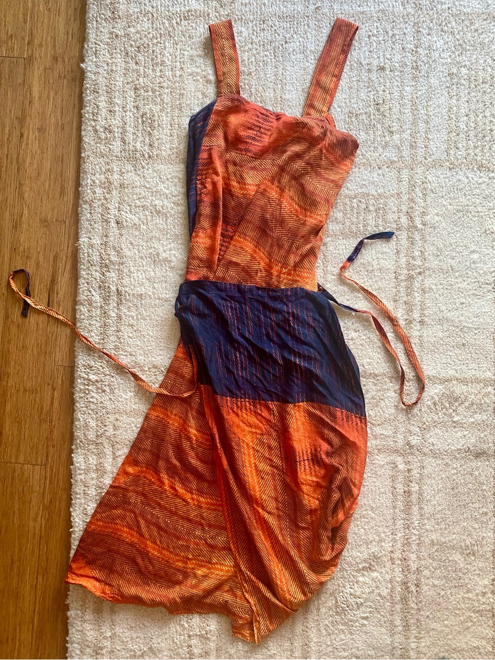 Malia Mills Orange Cotton/Silk Dress